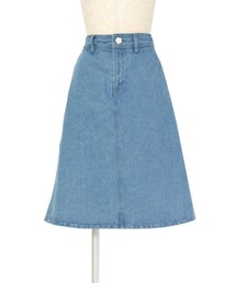 F i.n.t | ローズ釦デニムAラインスカート/F&A(デニムスカート)