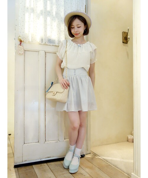 STORES.jp（ストアーズドットジェーピー）の「細ストライプスカパン/F i.n.t（ワンピース・レディース・その他）」の4枚目の写真