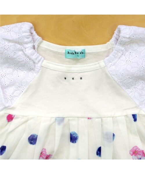 HAKKA KIDS（ハッカキッズ）の「ローンアジサイプリントワンピース（ワンピース/ドレス・キッズ・レッド/ブルー・100/110/120/130）」の4枚目の写真