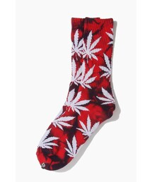 HUF | Tie Dye Plantlife Crew Sock Red/Blue(レッグウェア)