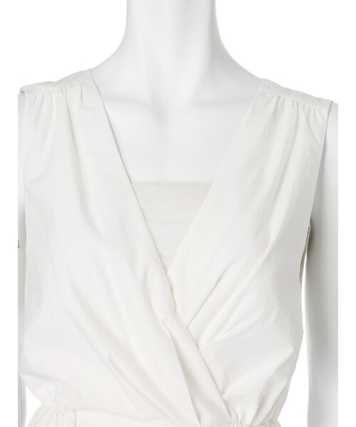 MERCURYDUO（マーキュリーデュオ）の「【LUX】 タイプライターカシュクールワンピース（ワンピース/ドレス・レディース・オフホワイト/カーキ・F）」の6枚目の写真