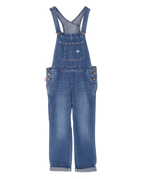 merry jenny(メリージェニー)の「【Lee】テーパードオーバーオールLL1154(オールインワン・サロペット・レディース・ホワイト/ブルー)」の2枚目の写真