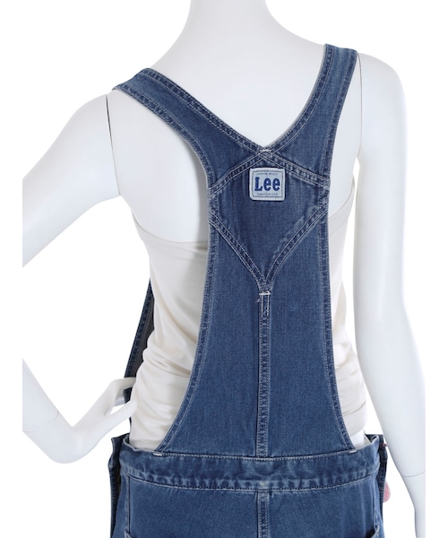 merry jenny(メリージェニー)の「【Lee】テーパードオーバーオールLL1154(オールインワン・サロペット・レディース・ホワイト/ブルー)」の6枚目の写真
