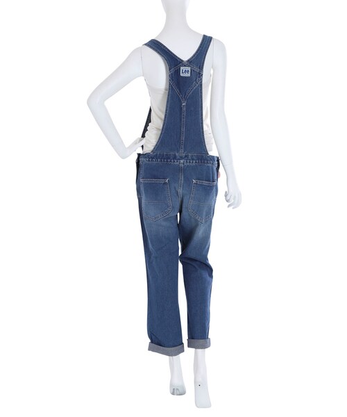 merry jenny(メリージェニー)の「【Lee】テーパードオーバーオールLL1154(オールインワン・サロペット・レディース・ホワイト/ブルー)」の5枚目の写真