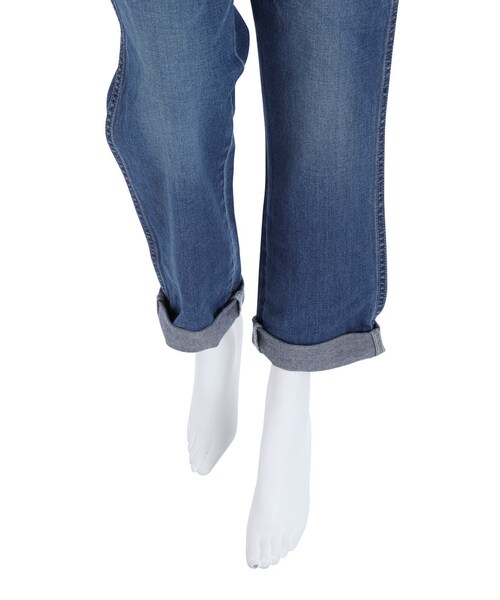 merry jenny(メリージェニー)の「【Lee】テーパードオーバーオールLL1154(オールインワン・サロペット・レディース・ホワイト/ブルー)」の8枚目の写真