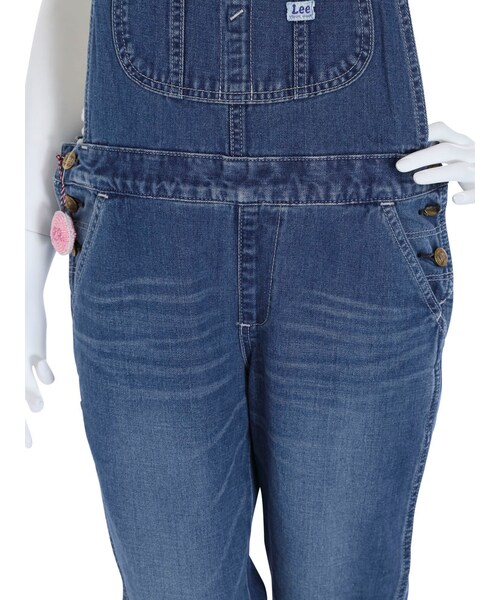 merry jenny(メリージェニー)の「【Lee】テーパードオーバーオールLL1154(オールインワン・サロペット・レディース・ホワイト/ブルー)」の11枚目の写真