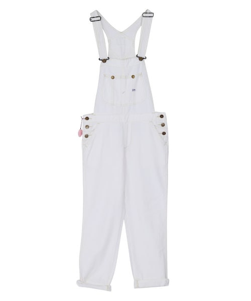 merry jenny(メリージェニー)の「【Lee】テーパードオーバーオールLL1154(オールインワン・サロペット・レディース・ホワイト/ブルー)」の1枚目の写真