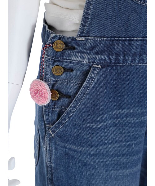 merry jenny(メリージェニー)の「【Lee】テーパードオーバーオールLL1154(オールインワン・サロペット・レディース・ホワイト/ブルー)」の12枚目の写真