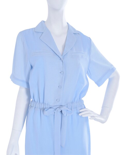 merry jenny（メリージェニー）の「オープンカラーオールインワン（オールインワン・サロペット・レディース・オフホワイト/ブラック/アイスブルー）」の10枚目の写真