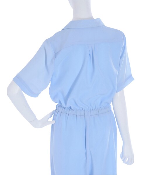 merry jenny（メリージェニー）の「オープンカラーオールインワン（オールインワン・サロペット・レディース・オフホワイト/ブラック/アイスブルー）」の9枚目の写真