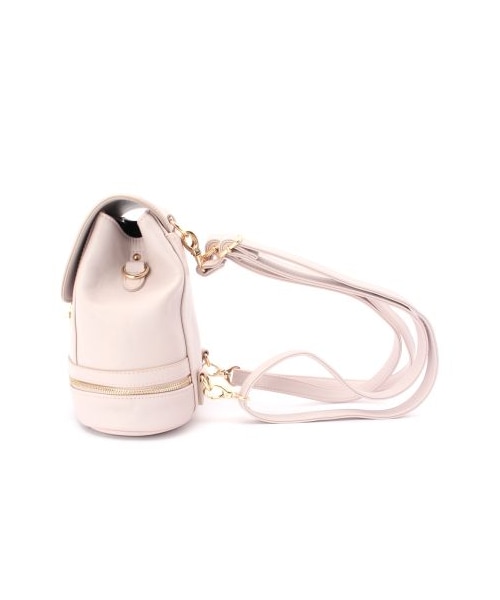 MINIMUM(ミニマム)の「ジップ切り替え2WAYリュックサック(バックパック・リュック・レディース・ピンク系/ブラック・00)」の3枚目の写真