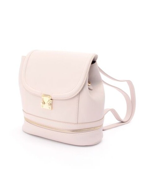 MINIMUM(ミニマム)の「ジップ切り替え2WAYリュックサック(バックパック・リュック・レディース・ピンク系/ブラック・00)」の1枚目の写真