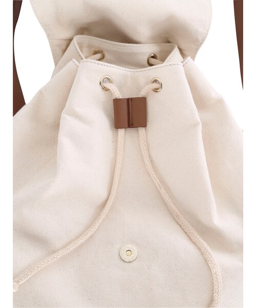 Ungrid（アングリッド）の「キャンバスリュックサック（バッグ・レディース・オフホワイト/カーキ・F）」の11枚目の写真