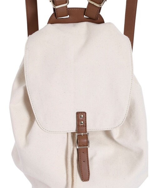 Ungrid（アングリッド）の「キャンバスリュックサック（バッグ・レディース・オフホワイト/カーキ・F）」の10枚目の写真