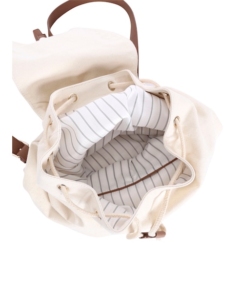 Ungrid（アングリッド）の「キャンバスリュックサック（バッグ・レディース・オフホワイト/カーキ・F）」の12枚目の写真