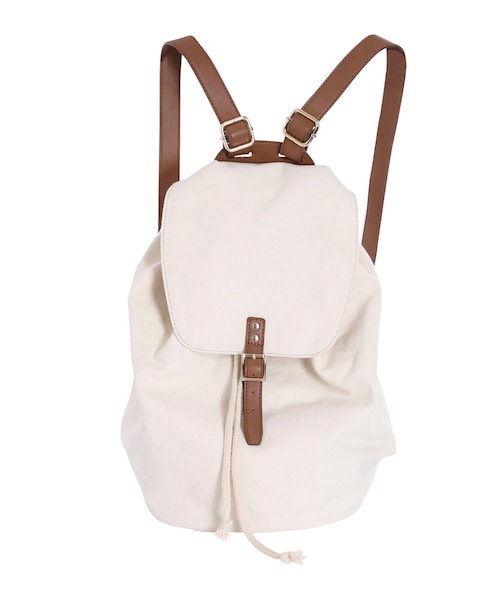 Ungrid（アングリッド）の「キャンバスリュックサック（バッグ・レディース・オフホワイト/カーキ・F）」の5枚目の写真