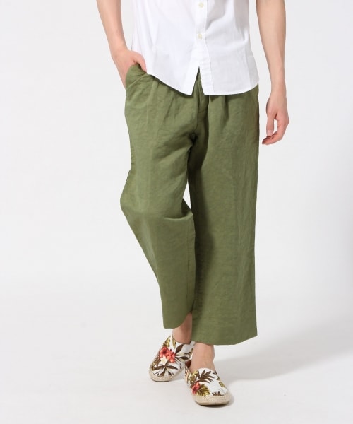 RAGEBLUE（レイジブルー）の「【先行予約】コットンリネンワイドアンクルパンツ（パンツ・メンズ・ブラック09/オリーブ78・Ｍ/Ｌ）」の2枚目の写真