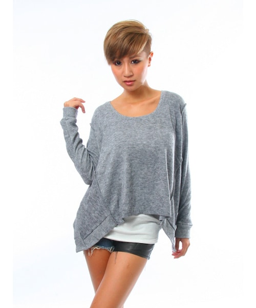 HEAVEN and Earth(ヘブンアンドアース)の「アシメオフショルPO(トップス・レディース・GRY/WIN/BLK・M)」の1枚目の写真