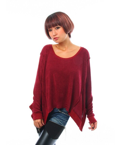 HEAVEN and Earth(ヘブンアンドアース)の「アシメオフショルPO(トップス・レディース・GRY/WIN/BLK・M)」の3枚目の写真