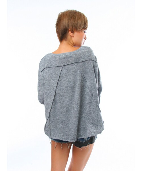 HEAVEN and Earth(ヘブンアンドアース)の「アシメオフショルPO(トップス・レディース・GRY/WIN/BLK・M)」の6枚目の写真