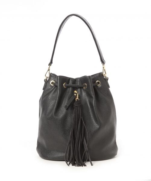 JEANASIS(ジーナシス)の「【通常販売スタート】タッセル3WAYキンチャク(バッグ・レディース・アイボリー/ブラック・FREE)」の3枚目の写真