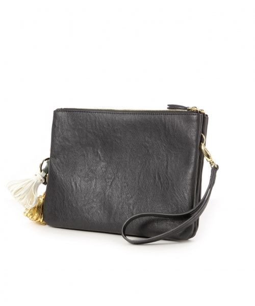 JEANASIS（ジーナシス）の「3タッセルミニショルダー（バッグ・レディース・マルチ/ブラック/レッド・FREE）」の6枚目の写真