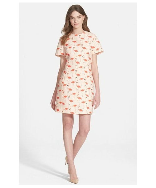 Kate Spade New York フラミンゴ柄ワンピース kate spade フラミンゴ柄 半袖ワンピース サイズ2 - メルカリ