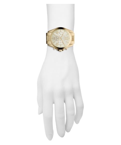 MICHAEL KORS（マイケルコース）の「MICHAEL Michael Kors Michael Kors 'Bradshaw' Chronograph Bracelet Watch（アナログ腕時計・レディース・Horn/ Gold）」の2枚目の写真