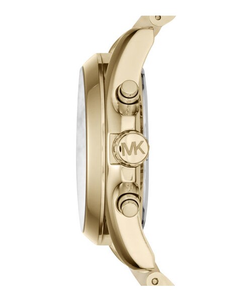 MICHAEL KORS（マイケルコース）の「MICHAEL Michael Kors Michael Kors 'Bradshaw' Chronograph Bracelet Watch（アナログ腕時計・レディース・Horn/ Gold）」の3枚目の写真