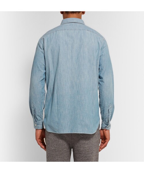 POLO RALPH LAUREN(ポロ ラルフ ローレン)の「Polo Ralph Lauren Slim-Fit Cotton-Chambray Shirt(シャツ/ブラウス・メンズ・Blue・XL/S/M/L/XXL)」の3枚目の写真