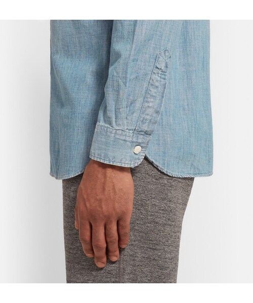 POLO RALPH LAUREN(ポロ ラルフ ローレン)の「Polo Ralph Lauren Slim-Fit Cotton-Chambray Shirt(シャツ/ブラウス・メンズ・Blue・XL/S/M/L/XXL)」の2枚目の写真