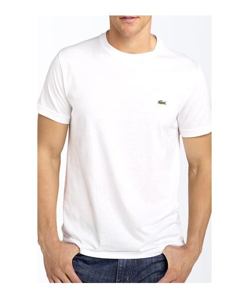 LACOSTE(ラコステ)の「Lacoste Pima Cotton Crewneck T-Shirt(Tシャツ/カットソー・メンズ・White/Silver Grey Heather/Navy/Black・Regular 3(xs)/Regular 7(xl)/Regular 9(3xl)/Regular 4(s)/Regular 6(l)/Regular 8(xxl)/Regular 5(m))」の2枚目の写真