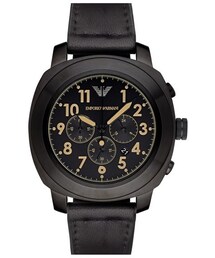 EMPORIO ARMANI | Emporio Armani Chronograph Leather Strap Watch, 46mm(アナログ腕時計)