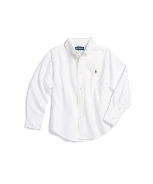 RALPH LAUREN（ラルフ ローレン）の「Ralph Lauren Oxford Button Down Sport Shirt (Little Boys)（シャツ/ブラウス・キッズ・White/Pink・Little Boy 6/Little Boy 7/Little Boy 4/Little Boy 5）」の2枚目の写真