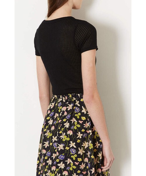 TOPSHOP（トップショップ）の「Skinny rib crop tee（Tシャツ/カットソー・レディース・BLACK・8/12）」の3枚目の写真