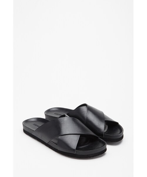 FOREVER 21（フォーエバー トゥエンティーワン）の「FOREVER 21 Faux Leather Crisscross Sandals（サンダル・レディース・White/Black・6.5/7/8/7.5/8.5/9/6/10/5.5）」の7枚目の写真