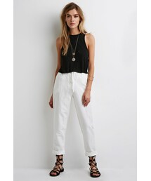 FOREVER 21 | FOREVER 21 Linen-Blend Capri Pants(デニムパンツ)