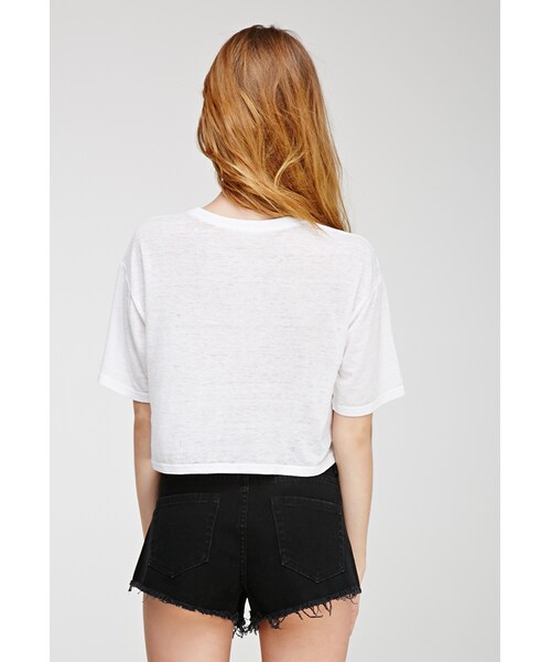 FOREVER 21(フォーエバー トゥエンティーワン)の「FOREVER 21 Boxy Slub Knit Tee(Tシャツ/カットソー・レディース・White/Jade/Tan・Small/Medium/Large)」の11枚目の写真