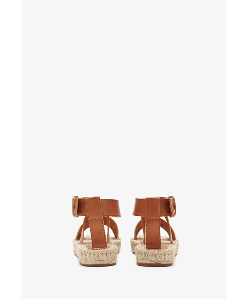 FOREVER 21(フォーエバー トゥエンティーワン)の「FOREVER 21 Faux Leather Espadrille Sandals(サンダル・レディース・Black/Camel/Cream・8/10/9/7/6)」の5枚目の写真