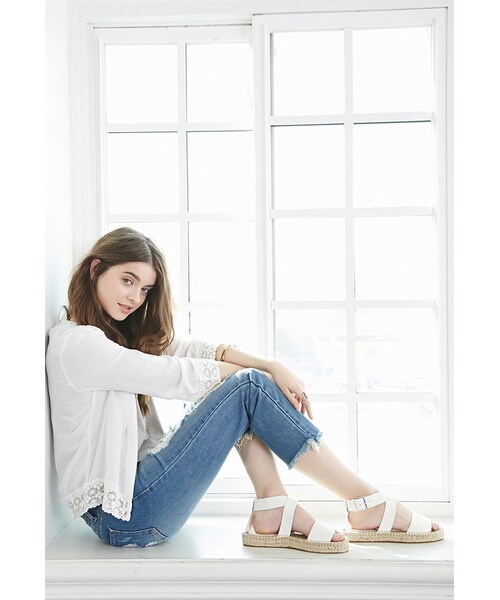 FOREVER 21(フォーエバー トゥエンティーワン)の「FOREVER 21 Faux Leather Espadrille Sandals(サンダル・レディース・Black/Camel/Cream・8/10/9/7/6)」の7枚目の写真