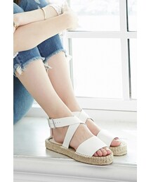 FOREVER 21 | FOREVER 21 Faux Leather Espadrille Sandals(サンダル)