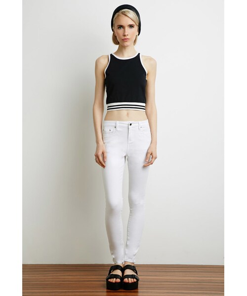 FOREVER 21(フォーエバー トゥエンティーワン)の「FOREVER 21 Classic Skinny Jeans(デニムパンツ・レディース・White/Pink・31/24/25/26/27/28/29/30)」の7枚目の写真