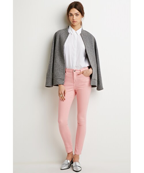 FOREVER 21(フォーエバー トゥエンティーワン)の「FOREVER 21 Classic Skinny Jeans(デニムパンツ・レディース・White/Pink・31/24/25/26/27/28/29/30)」の5枚目の写真