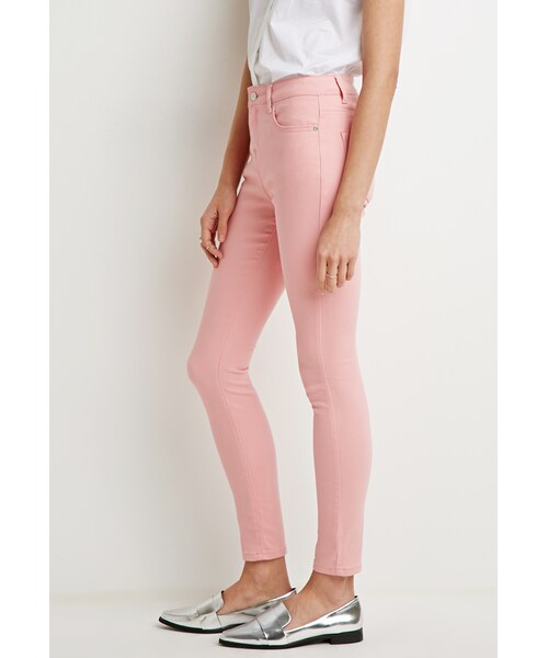 FOREVER 21(フォーエバー トゥエンティーワン)の「FOREVER 21 Classic Skinny Jeans(デニムパンツ・レディース・White/Pink・31/24/25/26/27/28/29/30)」の8枚目の写真