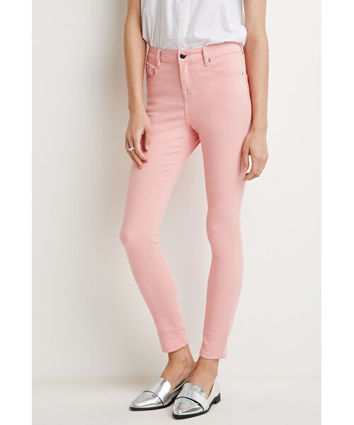 FOREVER 21(フォーエバー トゥエンティーワン)の「FOREVER 21 Classic Skinny Jeans(デニムパンツ・レディース・White/Pink・31/24/25/26/27/28/29/30)」の3枚目の写真