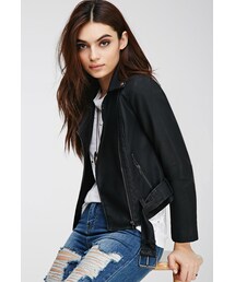 FOREVER 21 | FOREVER 21 Faux Leather Moto Jacket(ライダースジャケット)