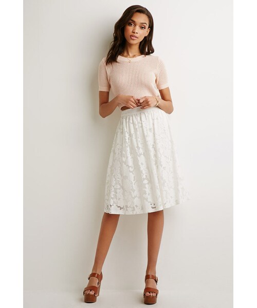 white lace dress with sleeves forever 21