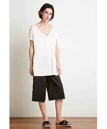 FOREVER 21 | FOREVER 21 Longline V-Neck Tee(Tシャツ/カットソー)