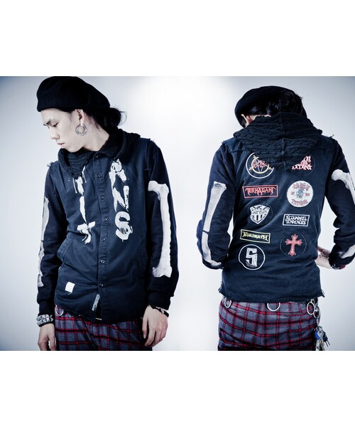 Slightly Numb（スライトリーナム）の「TITANSPIN SLEEVELESS SHIRT（ジャケット/アウター・Black・01/02/03）」の4枚目の写真