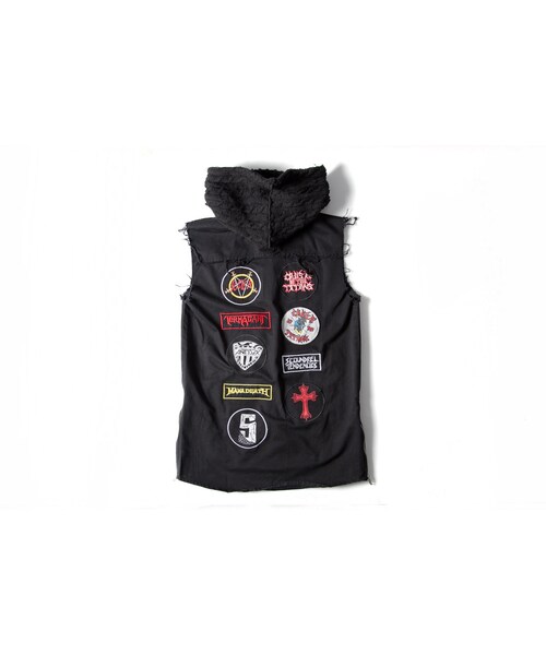 Slightly Numb（スライトリーナム）の「TITANSPIN SLEEVELESS SHIRT（ジャケット/アウター・Black・01/02/03）」の3枚目の写真